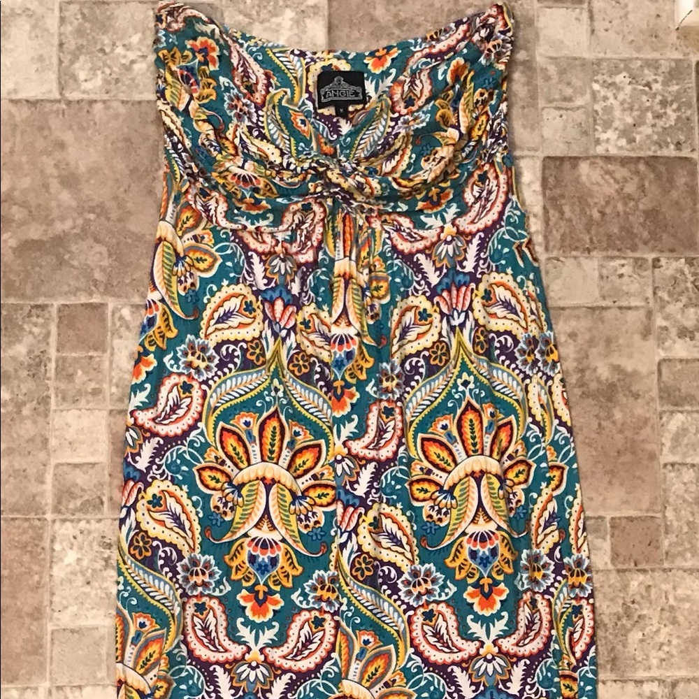 Strapless maxi dress